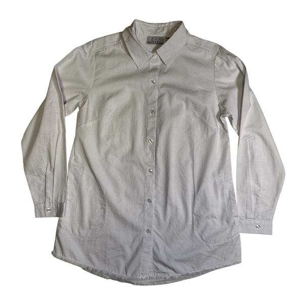 Joan Rivers Women's Classic Denim Boyfriend Shirt Size XS Has Side Pockets NWOT - Picture 12 of 13